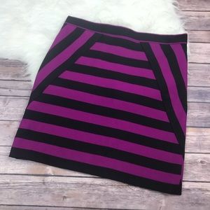 Marc By Marc Jacobs Purple Black Stripped Skirt